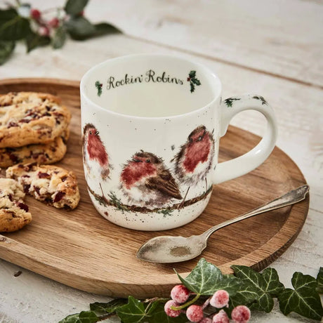 Wrendale Designs 300ml Rockin Robins Fine Bone China Mug