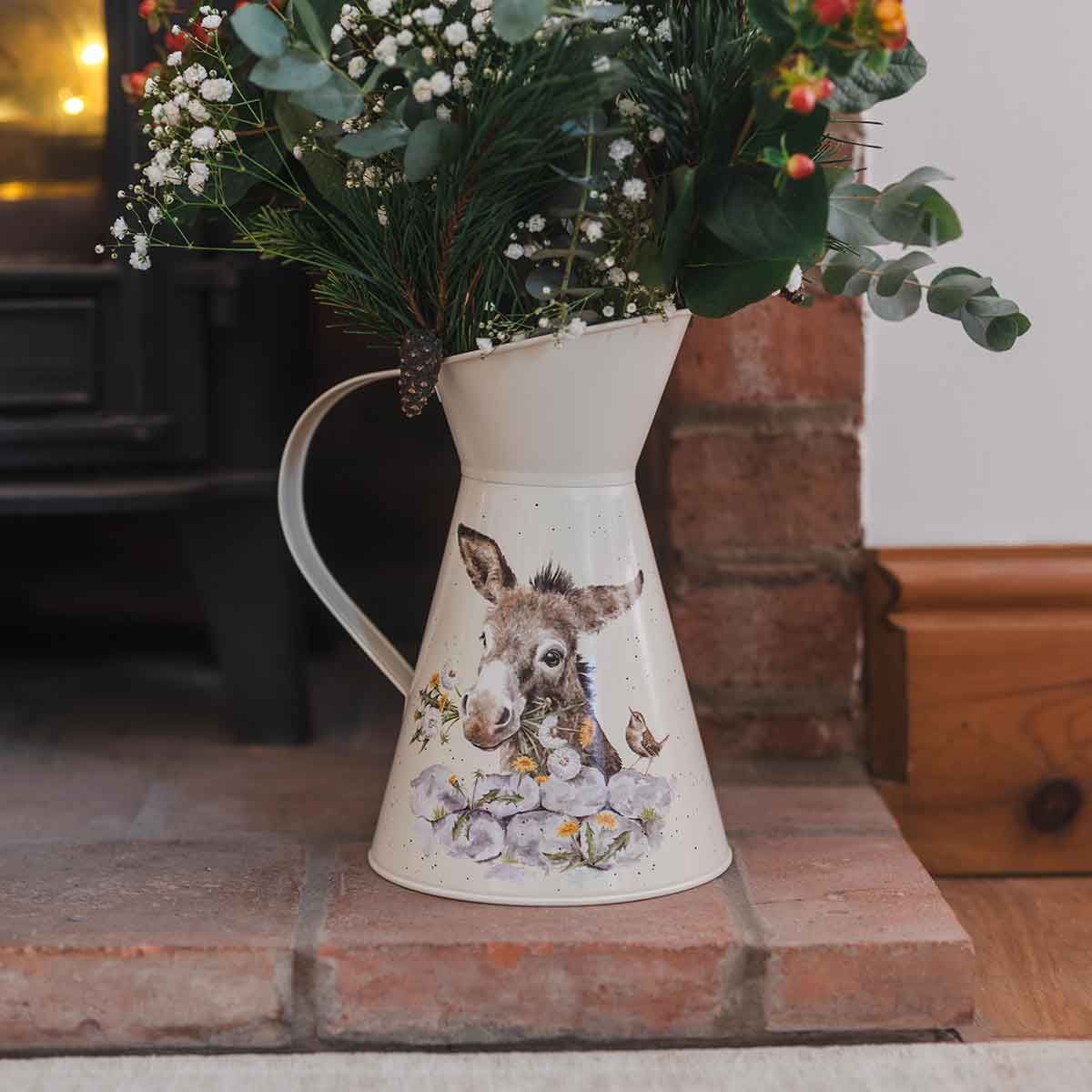 Wrendale 'Fine and Dandy' Donkey Flower Jug