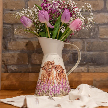 Wrendale 'Gentle Giants' Highland Cow Flower Jug - Old Railway Line Garden Centre