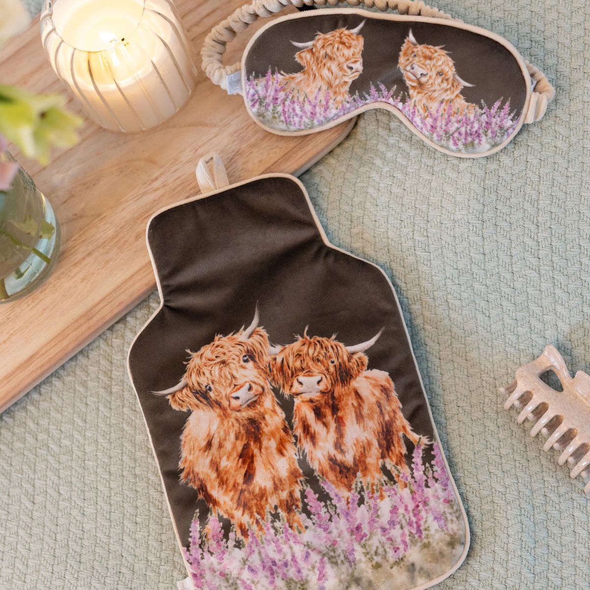 Wrendale 'Gentle Giants' Highland Cow Hot Water Bottle