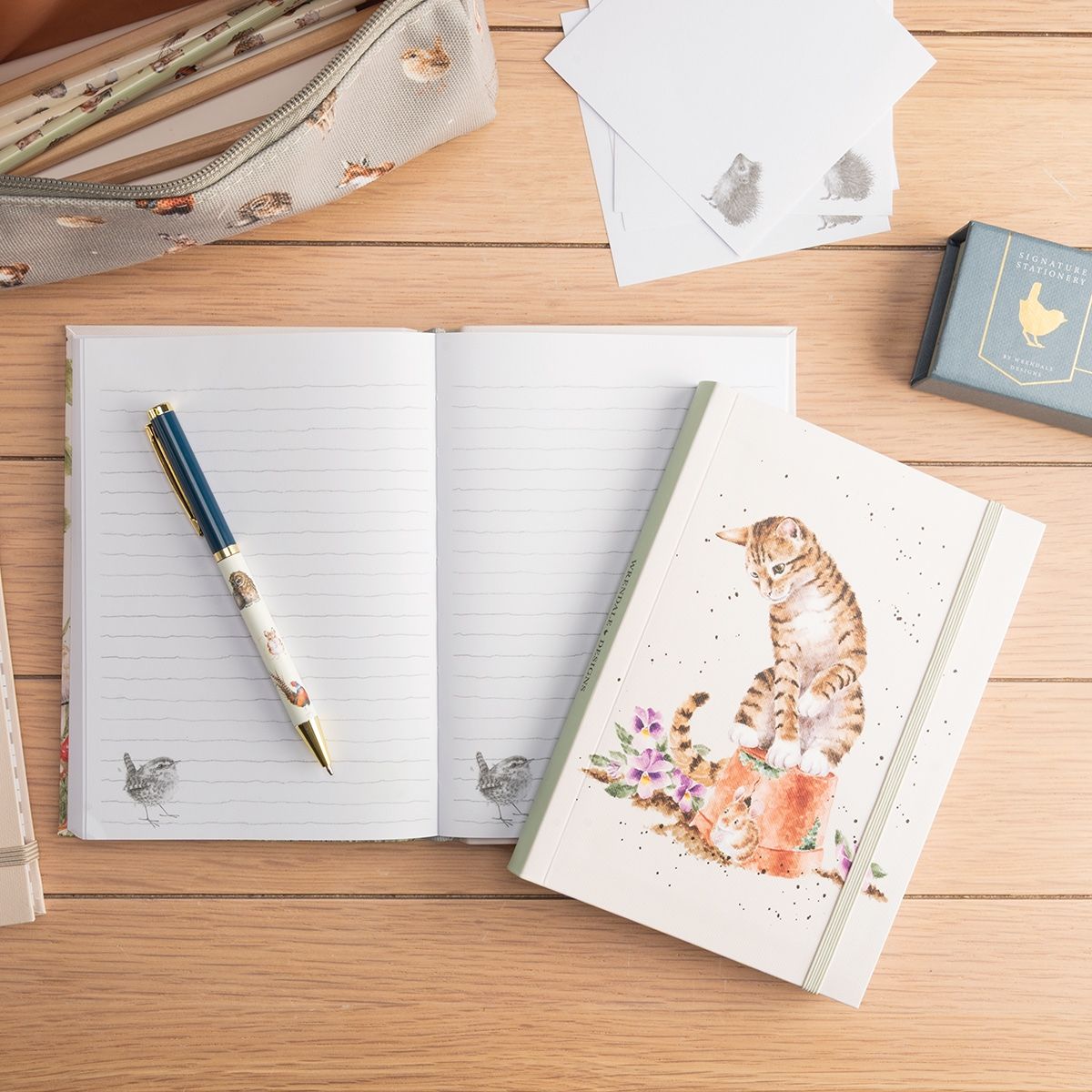 Wrendale 'Hide and Squeak' Cat Flexi Notebook