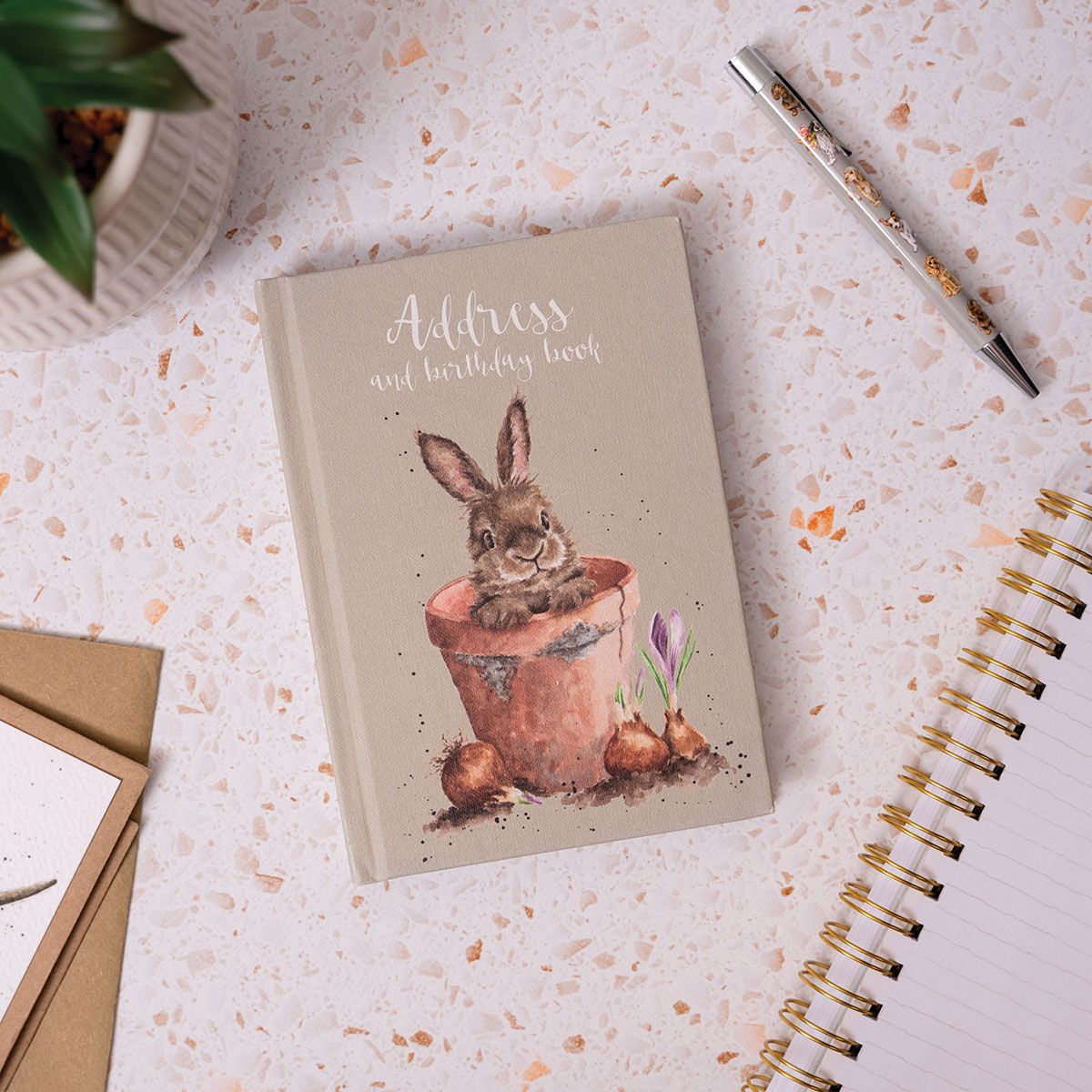 Wrendale 'The Flower Pot' Rabbit Address Book
