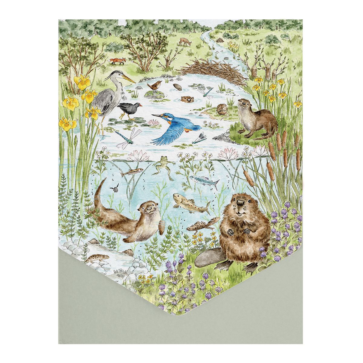 Wrendale 'The Riverbank' Nature Notecard Pack