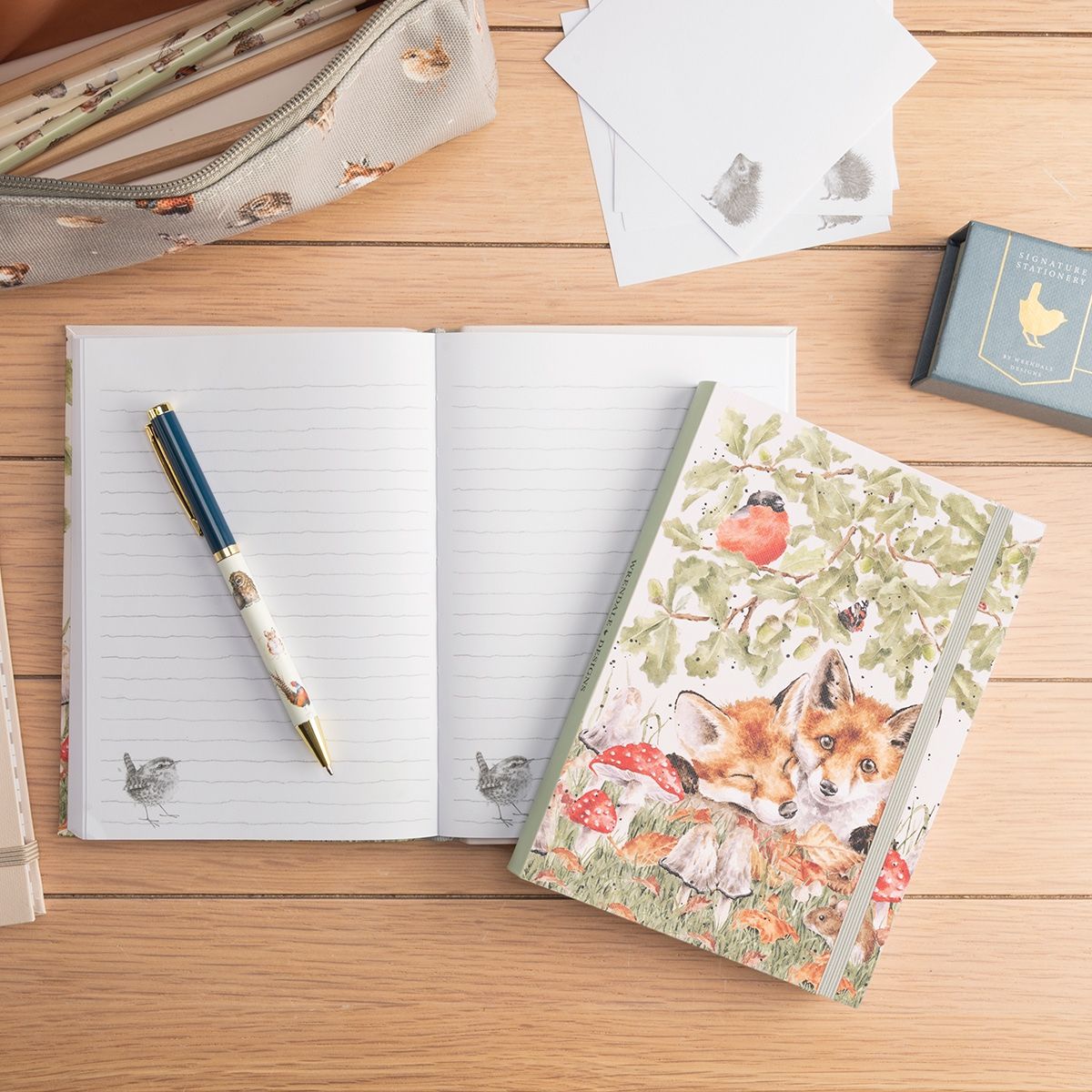 Wrendale 'Under the Oak Tree' Fox Flexi Notebook