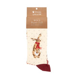 Wrendale Winter Hare Christmas Socks - Cream - 7-11