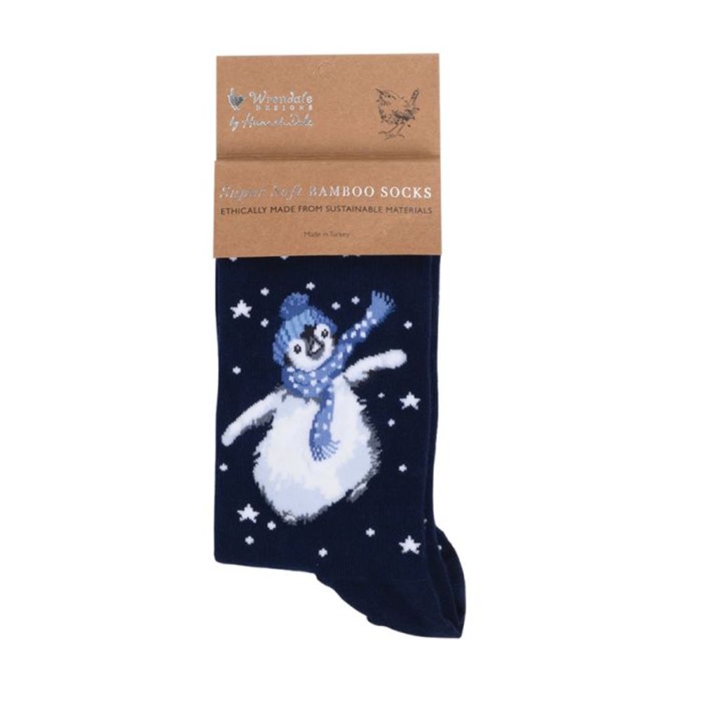 Wrendale 'Winter Wonderland' Navy Penguin Socks