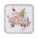 Wrendale 'Winter Wonderland' Woodland Animal Christmas Square Tin