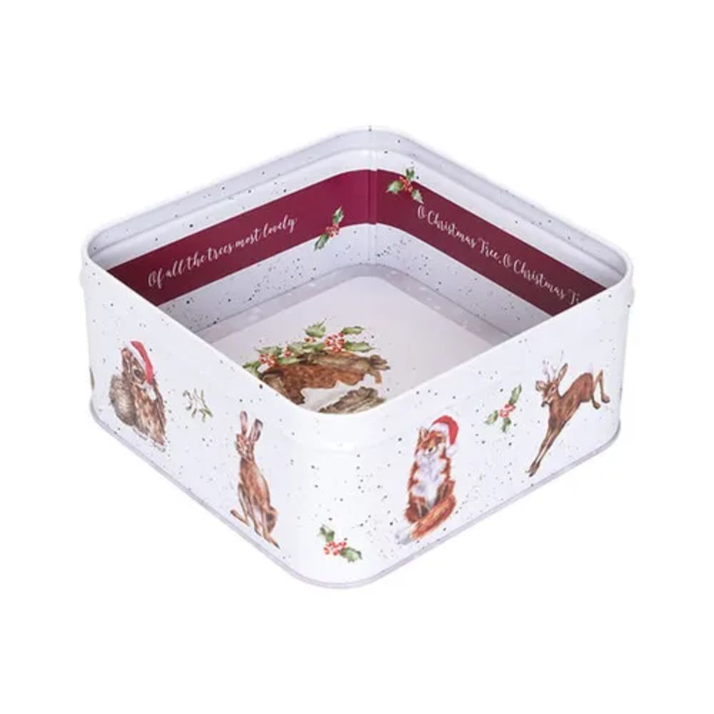 Wrendale 'Winter Wonderland' Woodland Animal Christmas Square Tin