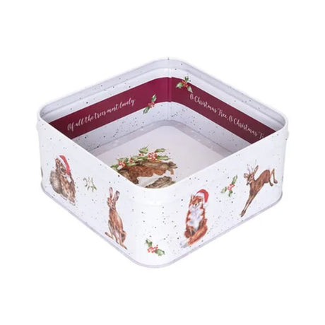 Wrendale 'Winter Wonderland' Woodland Animal Christmas Square Tin