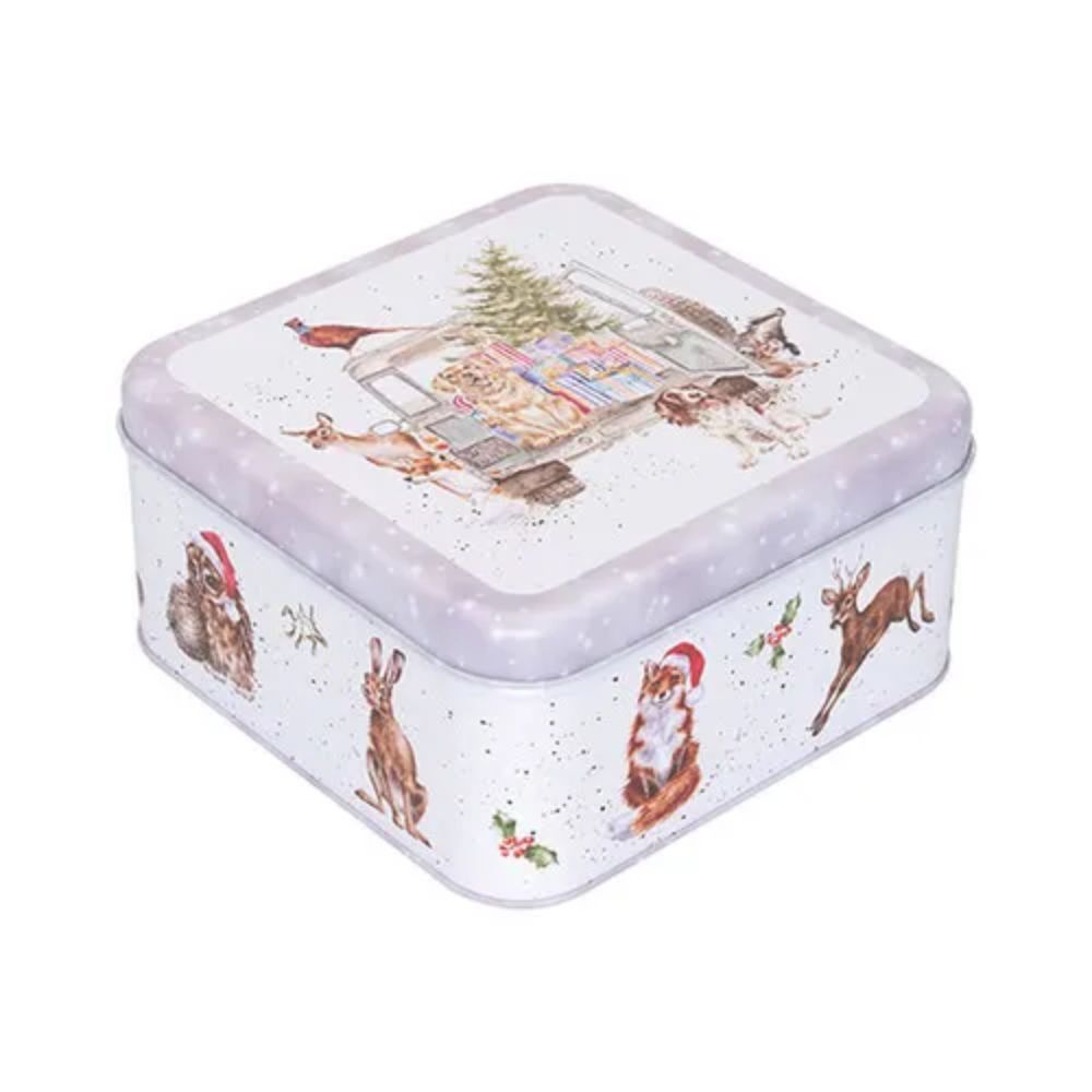Wrendale 'Winter Wonderland' Woodland Animal Christmas Square Tin