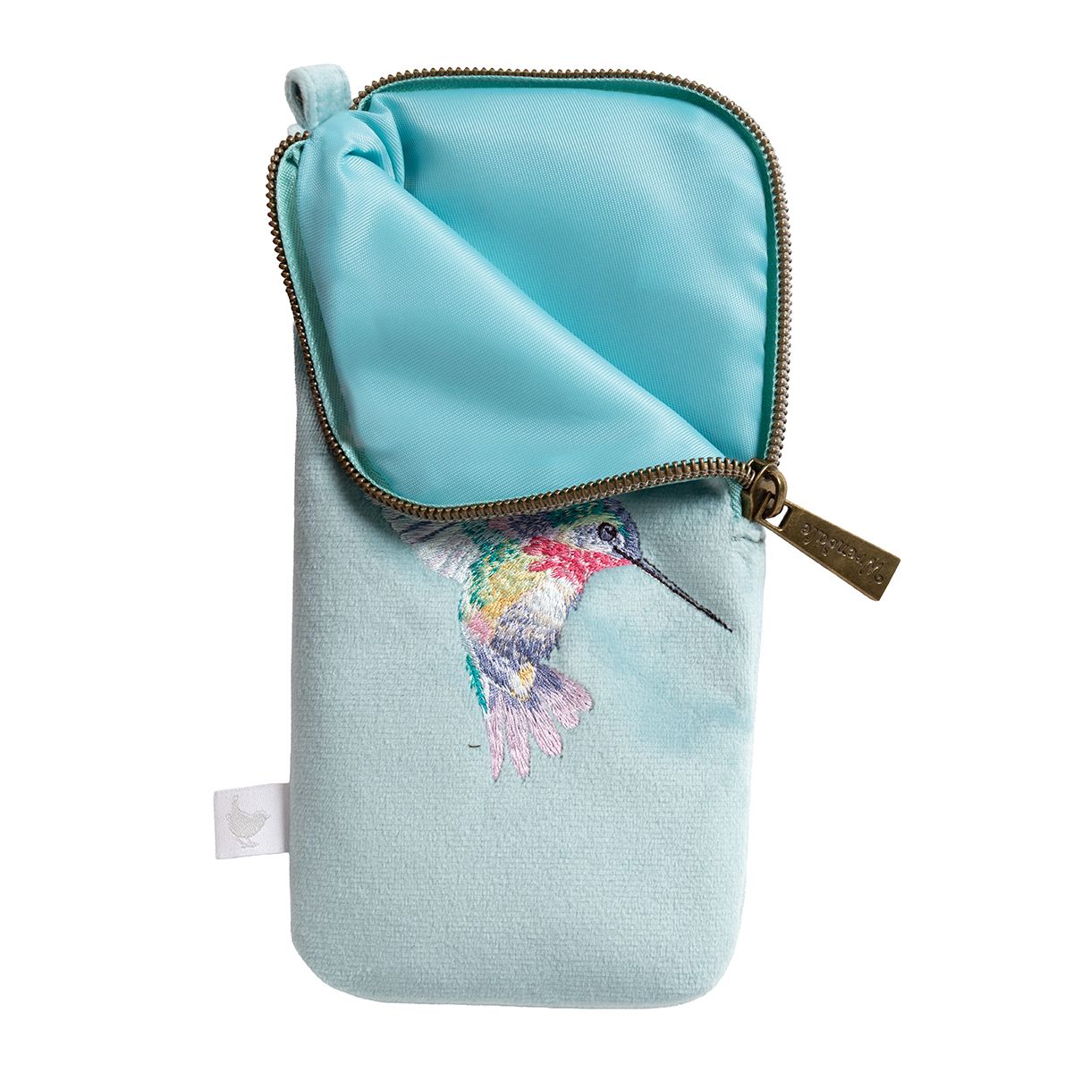 Wrendale 'Wisteria Wishes' Hummingbird Embroidered Glasses Pouch