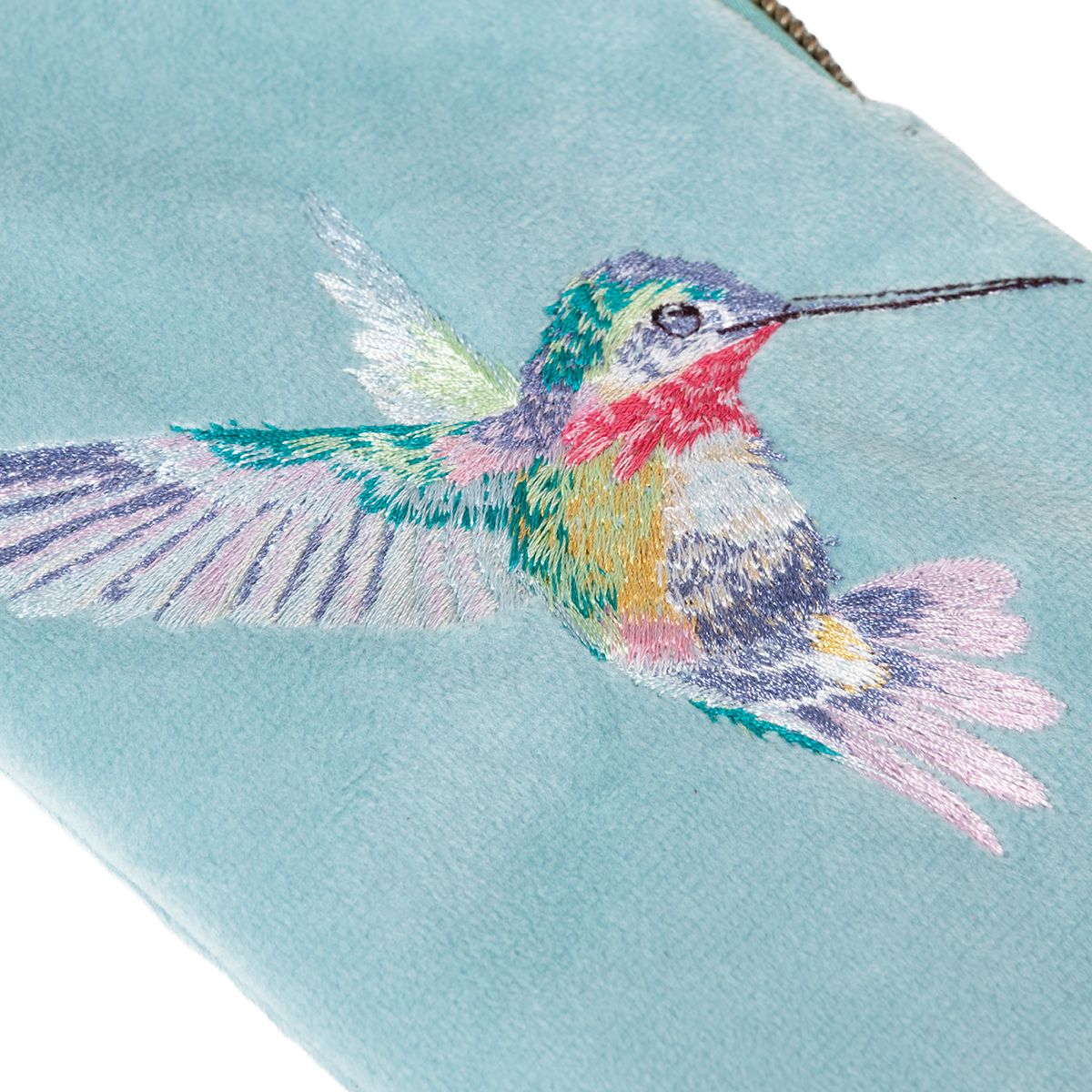 Wrendale 'Wisteria Wishes' Hummingbird Embroidered Glasses Pouch