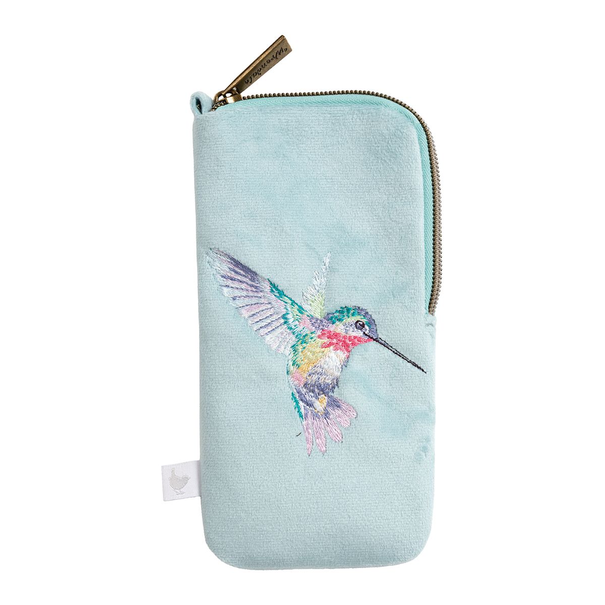 Wrendale 'Wisteria Wishes' Hummingbird Embroidered Glasses Pouch
