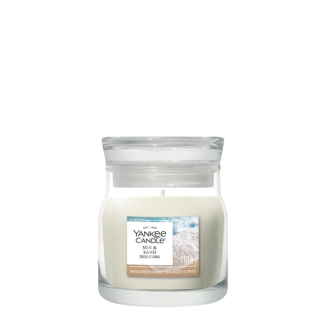 Yankee Candle 110g Sun & Sand Small Jar Candle - Old Railway Line Garden Centre