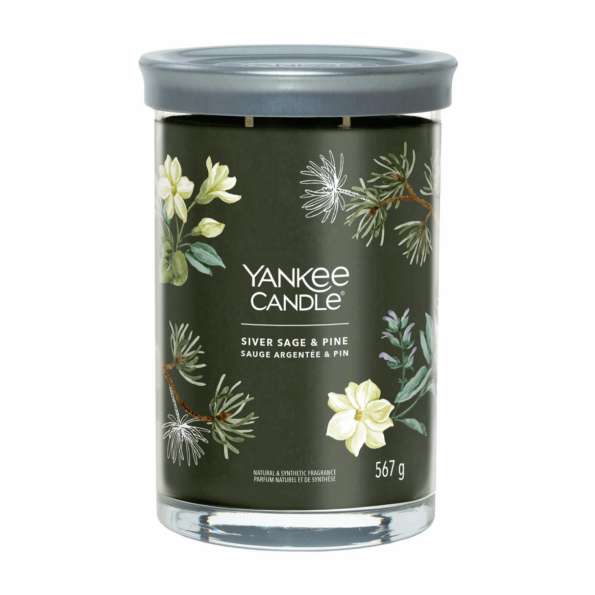 Yankee Candle 567g Green Silver Sage & Pine Large Tumbler Jar