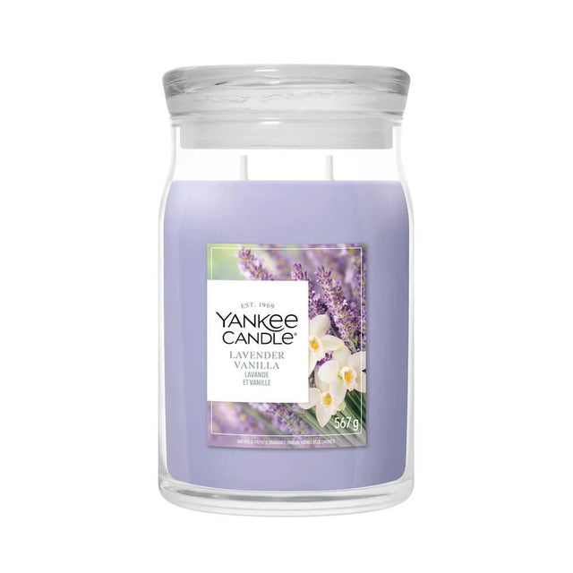 Yankee Candle 567g Lavender Vanilla Large Jar Candle - Old Railway Line Garden Centre