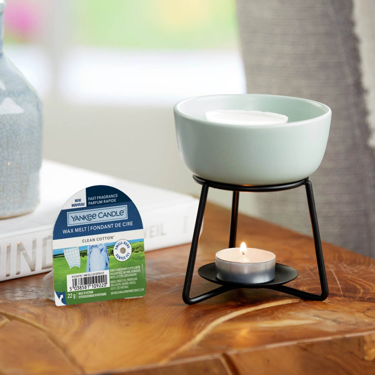 Yankee Candle Clean Cotton Single Wax Melt - Old Railway Line Garden Centre