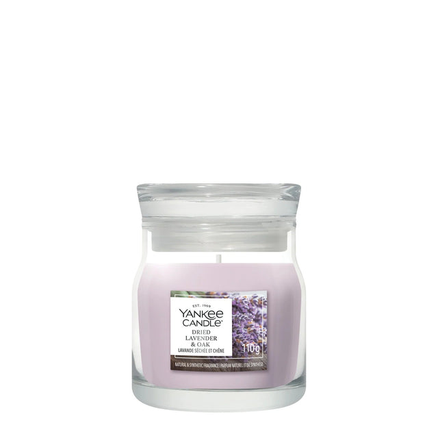 Yankee Candle Dried Lavender & Oak Small Jar Candle - Old Railway Line Garden Centre