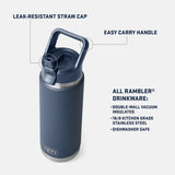 Yeti 26oz (769ml) Rambler Straw Bottle - Forest Green
