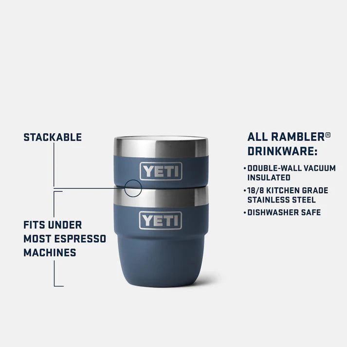 Yeti 4oz (118ml) Espresso Cup - Navy - (Pack of 2)