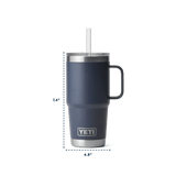Yeti 739ml Black 25oz Rambler Straw Mug - 70000001924 - Old Railway Line Garden Centre