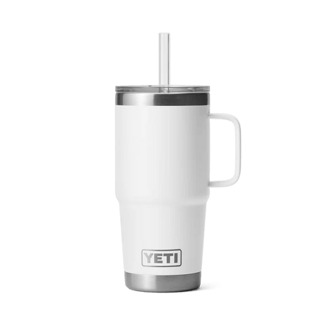 Yeti 739ml White 25oz Rambler Straw Bottle - 70000002295 - Old Railway Line Garden Centre