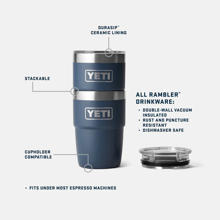 Yeti 8oz (236ml) Rambler Stackable Cup - Forest Green