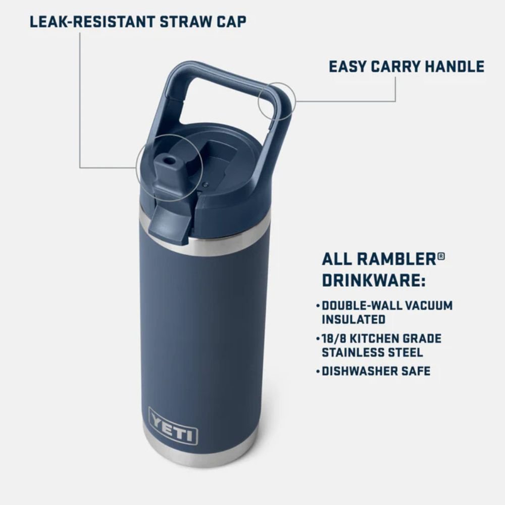 Yeti Rambler 18oz (532ml) Chug Bottle with Straw - Big Sky Summer Camp - Old Railway Line Garden Centre