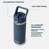 Yeti Rambler 18oz (532ml) Chug Bottle with Straw - Big Sky Summer Camp - Old Railway Line Garden Centre