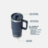 Yeti Rambler 20oz (591ml) Travel Straw Mug with Colour-Matched Straw Lid - Navy - Old Railway Line Garden Centre