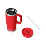Yeti Rambler 20oz (591ml) Travel Straw Mug with Colour-Matched Straw Lid - Red - Old Railway Line Garden Centre