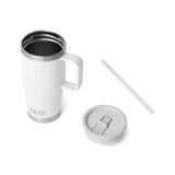 Yeti Rambler 20oz (591ml) Travel Straw Mug with Colour-Matched Straw Lid - White