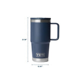 Yeti Rambler 20oz (591ml) Travel Straw Mug with Colour-Matched Straw Lid - White