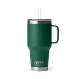YETI Rambler 35 oz (1L) Straw Mug-  Black Forest Green
