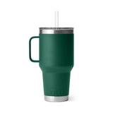 YETI Rambler 35 oz (1L) Straw Mug-  Black Forest Green