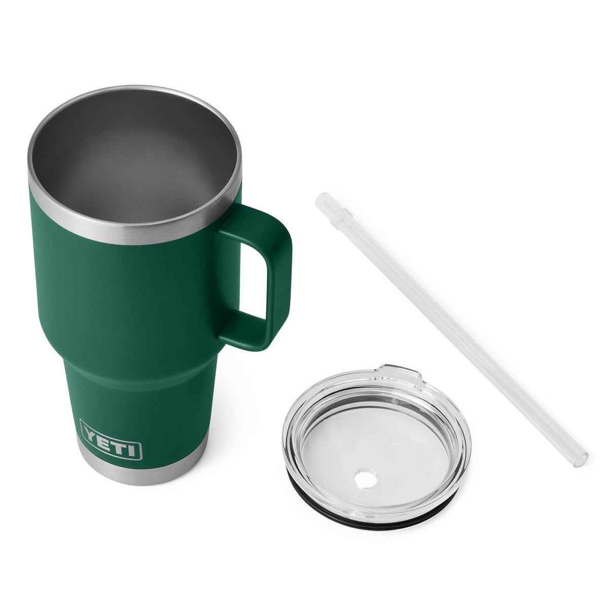 YETI Rambler 35 oz (1L) Straw Mug-  Black Forest Green