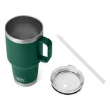 YETI Rambler 35 oz (1L) Straw Mug-  Black Forest Green