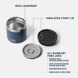 Yeti Rambler 8oz (237ml) Insulated Food Jar - Cape Summer Camp - Old Railway Line Garden Centre
