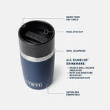 Yeti Rambler 8oz (236ml) Travel Bottle with Commuter Cap - Ridgeline