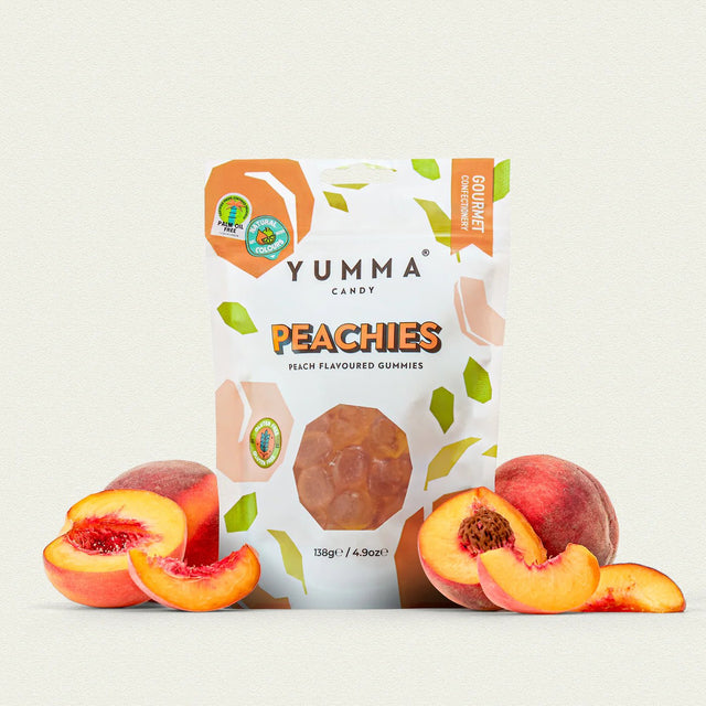 Yumma Candy 138g Peachies (Peach Gummies) - Old Railway Line Garden Centre