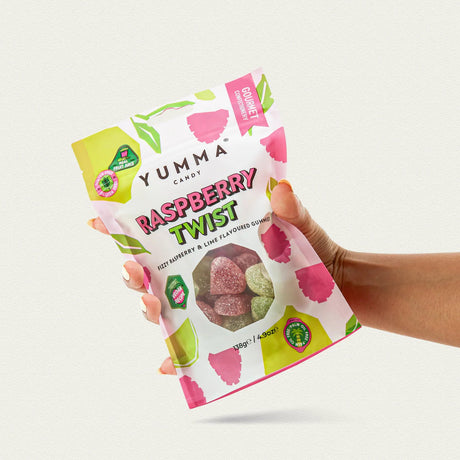 Yumma Candy 138g Raspberry Twists - Old Railway Line Garden Centre