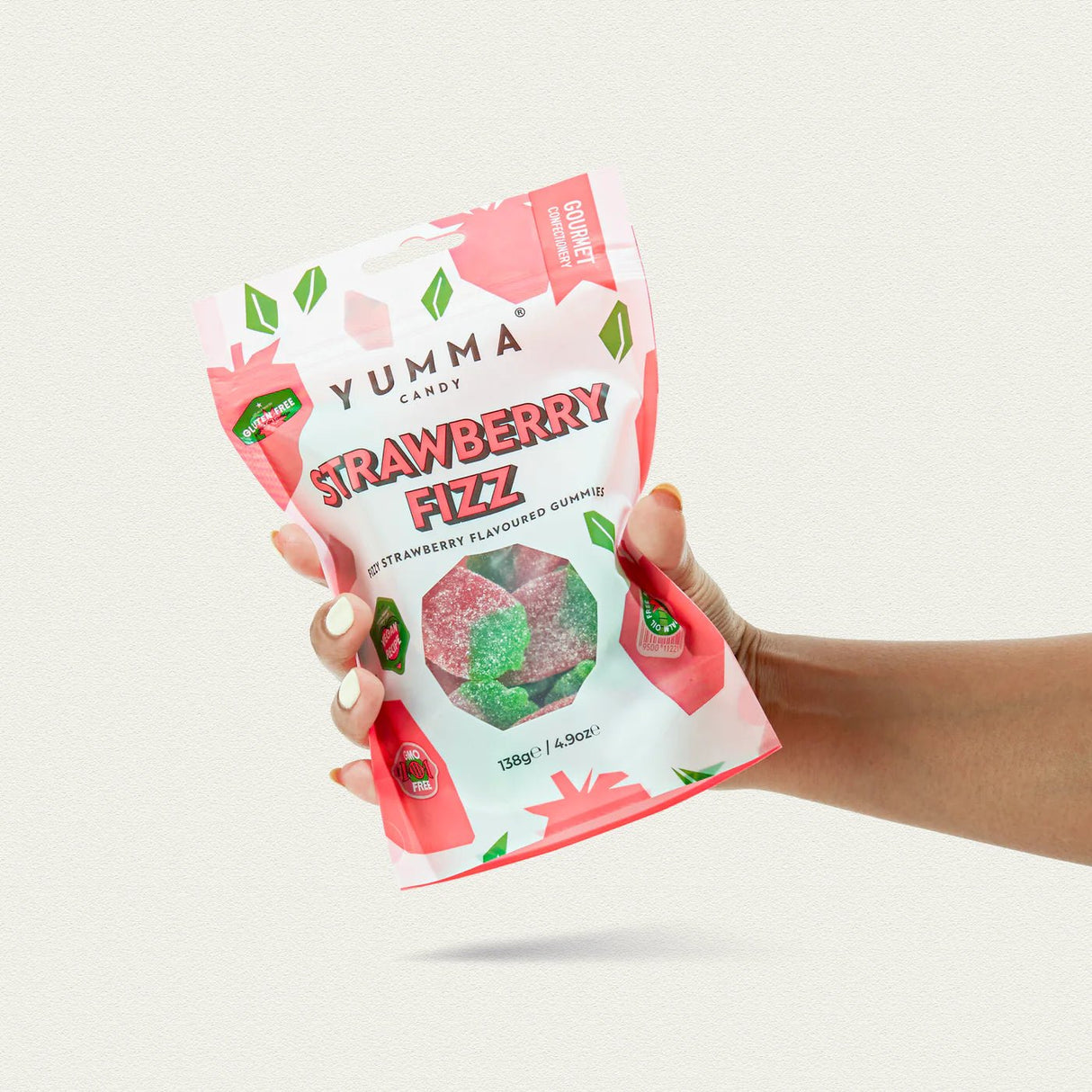 Yumma Candy 138g Strawberry Fizz (Strawb Gummies) - Old Railway Line Garden Centre