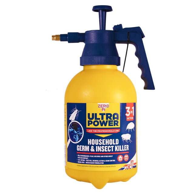 Zero In 1.5 Litre Household Germ & Insect Killer Pressure Sprayer - Old Railway Line Garden Centre