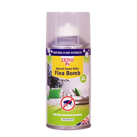 Zero In 150ml Natural Insect Killer Flea Bomb One Shot Aerosol - Old Railway Line Garden Centre