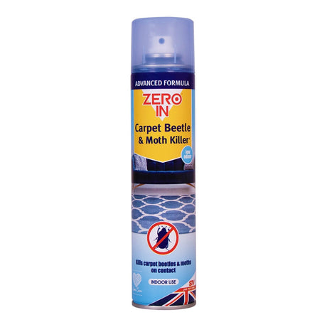 Zero In 300ml Carpet Beetle & Moth Killer Aerosol - Old Railway Line Garden Centre