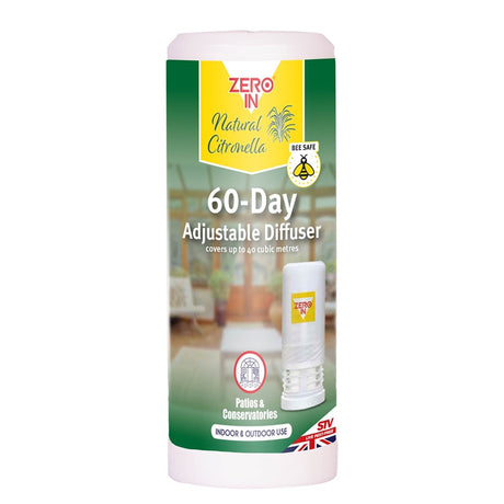 Zero In 60 - Day Natural Citronella Adjustable Diffuser - Old Railway Line Garden Centre