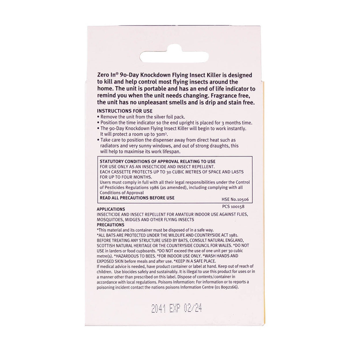 Zero In 90 - Day Knockdown Flying Insect Killer - Old Railway Line Garden Centre