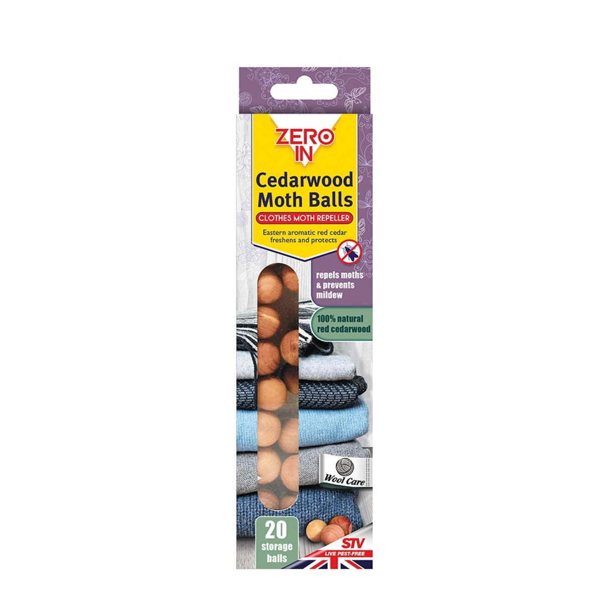 Zero In Cedarwood Moth Repellent Ball (20 Pack) - Old Railway Line Garden Centre