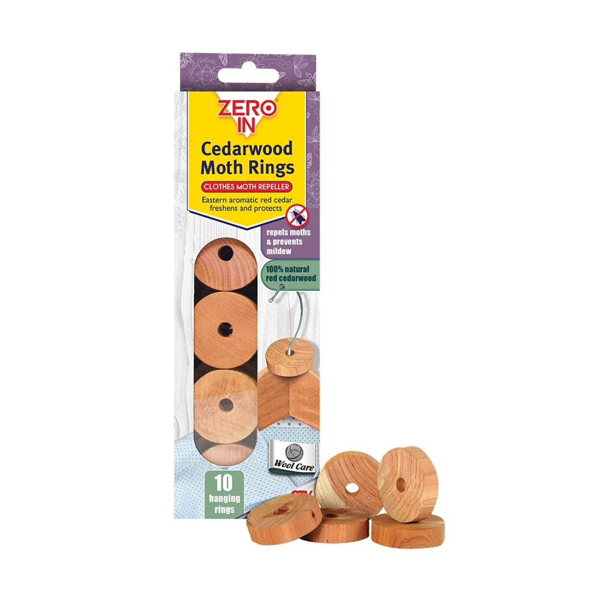 Zero In Cedarwood Moth Repellent Ring (10 Pack) - Old Railway Line Garden Centre