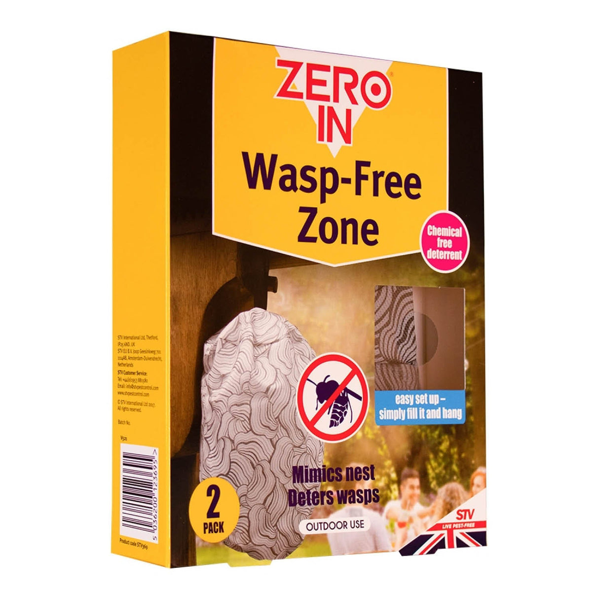 Zero In Wasp - Free Zone Wasp Deterrent (2 Pack) - Old Railway Line Garden Centre
